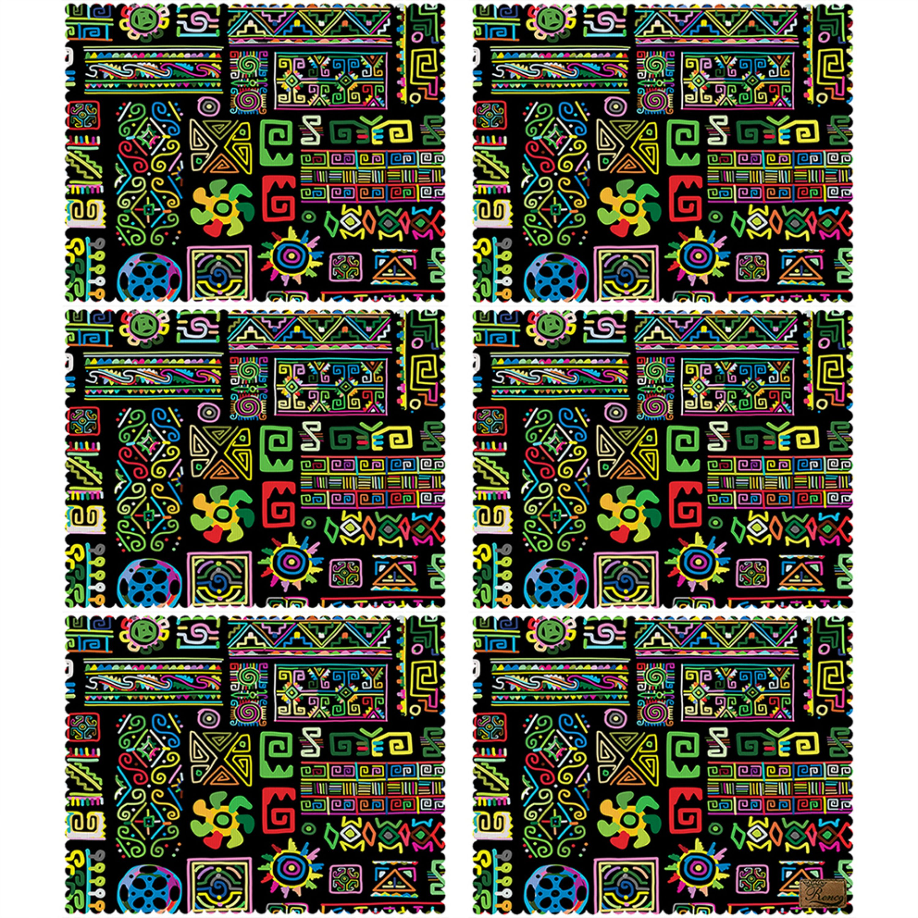 زیر بشقابی مستطیلی پارچه مخمل سایز 35 در 40 مدل U3-553 شرکت رنس