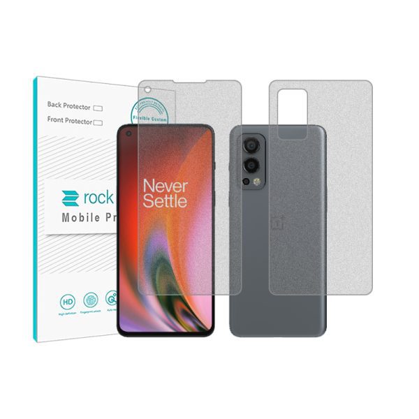 گلس صفحه نمایش و پشت گوشی وان پلاس Nord 2 5G مدل نانو هیدروژل مات برند راک اسپیس کدss