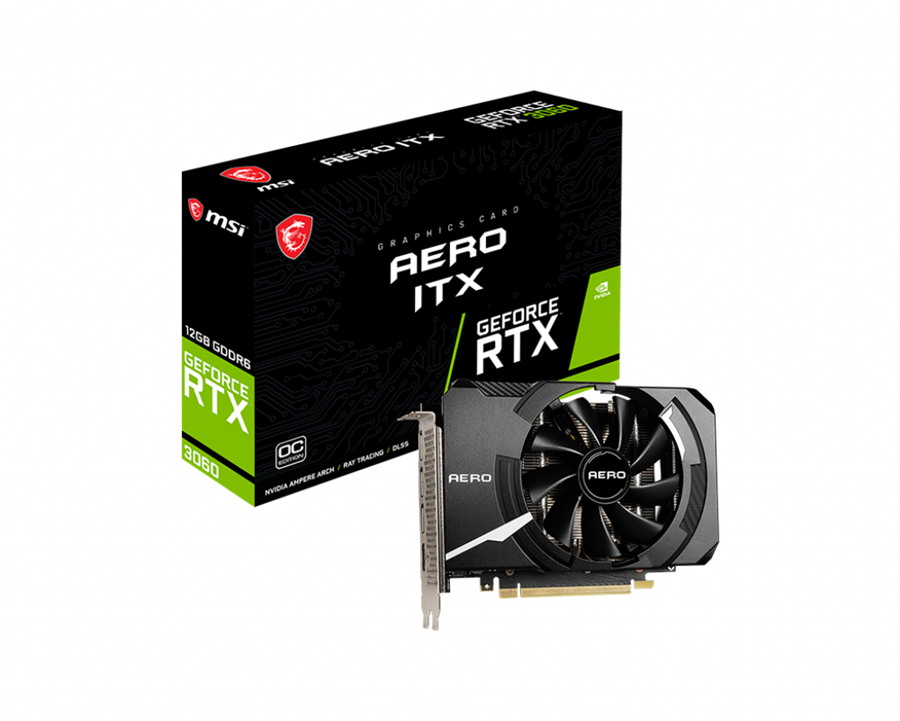کارت گرافیک  ام اس آی مدل GeForce RTX™ 3060 AERO ITX 12G OC حافظه 12 گیگابایت
