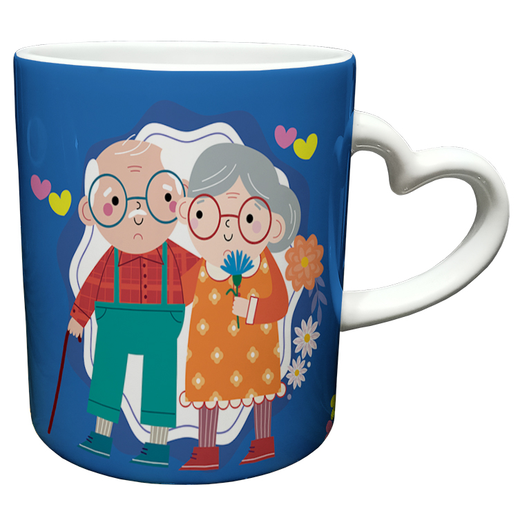 ماگ مدل دسته قلبی طرح عاشقانه کد 85