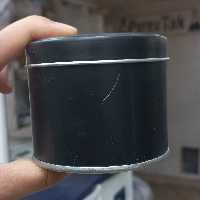 قوطی فلزی قطر 6 ارتفاع 6 مشکی رنگ (پک 6عددی )