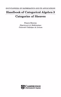 خرید و دانلود نسخه کامل کتاب Handbook of Categorical Algebra 3 Categories of Sheaves