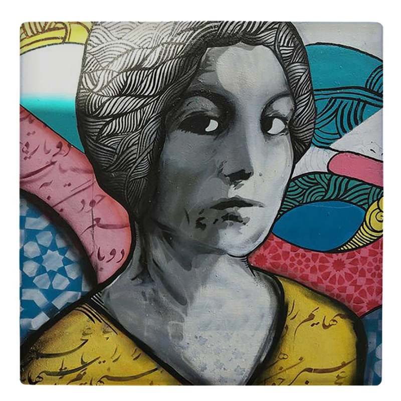 کاشی طرح سهراب سپهری مدل لوحی BDT94