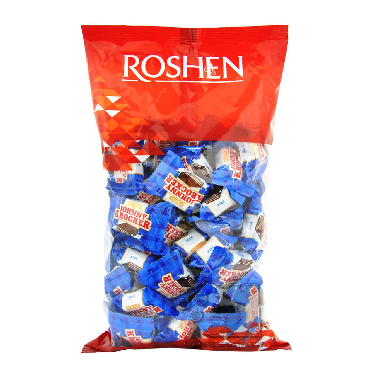 ویفر کرم شیری با روکش شکلات 500 گرم جانی کراکر روشن - roshen