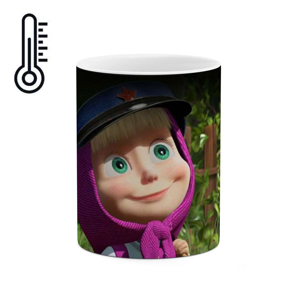 ماگ حرارتی طرح انیمیشن ماشا و خرسه  مدل mgph13363