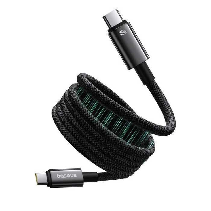 کابل USB-C بیسوس مدل Tungsten Gold Magnetic 100W طول 1 متر | کالا مکس