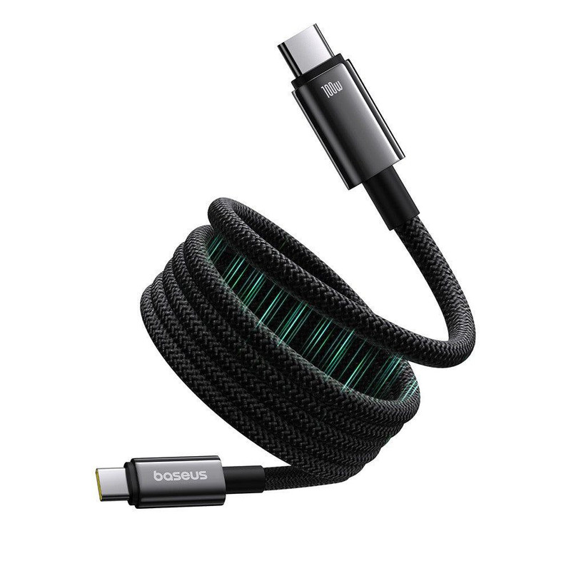 کابل USB-C بیسوس مدل Tungsten Gold Magnetic 100W طول 1 متر | کالا مکس