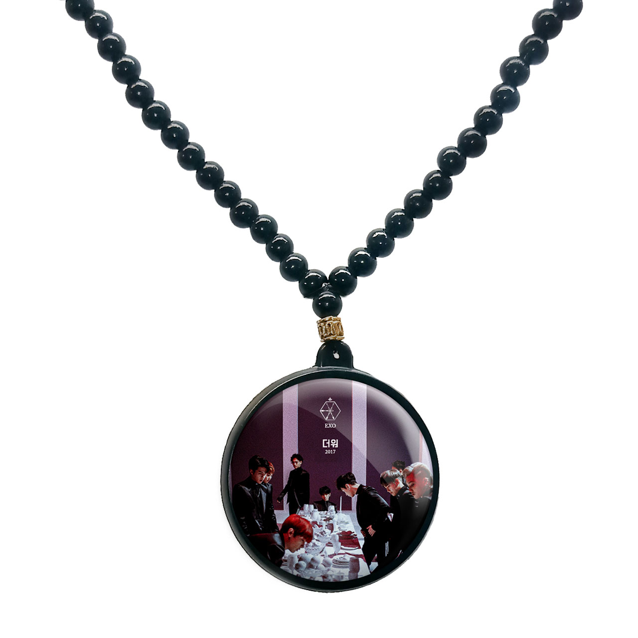 گردنبند پرمانه طرح exo کد pmd.13910 مدل دو طرفه