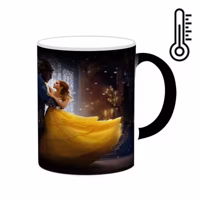 ماگ حرارتی کاکتی طرح کارتون Beauty And The Beast مدل mgh22284