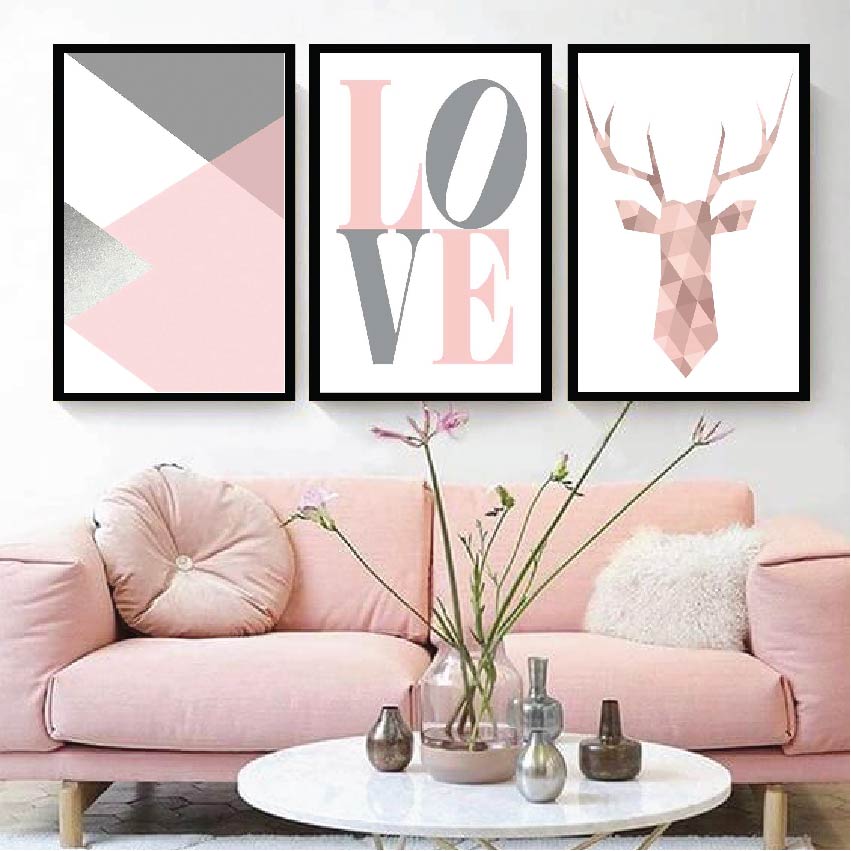 تابلو طرح گوزن کد ST113 مجموعه 3 عددی