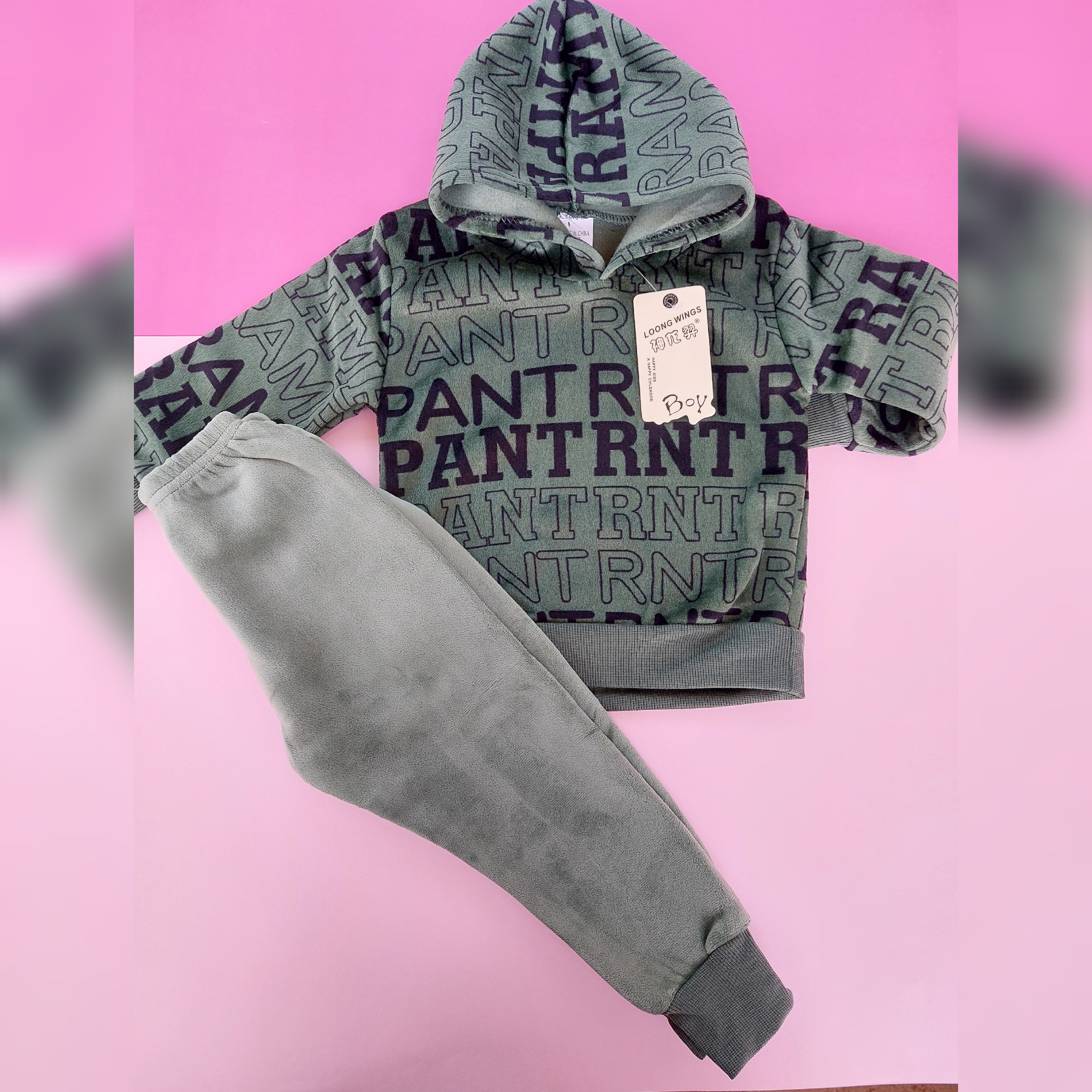 ست هودی شلوار  مخمل تو کرکی 1تا4سال