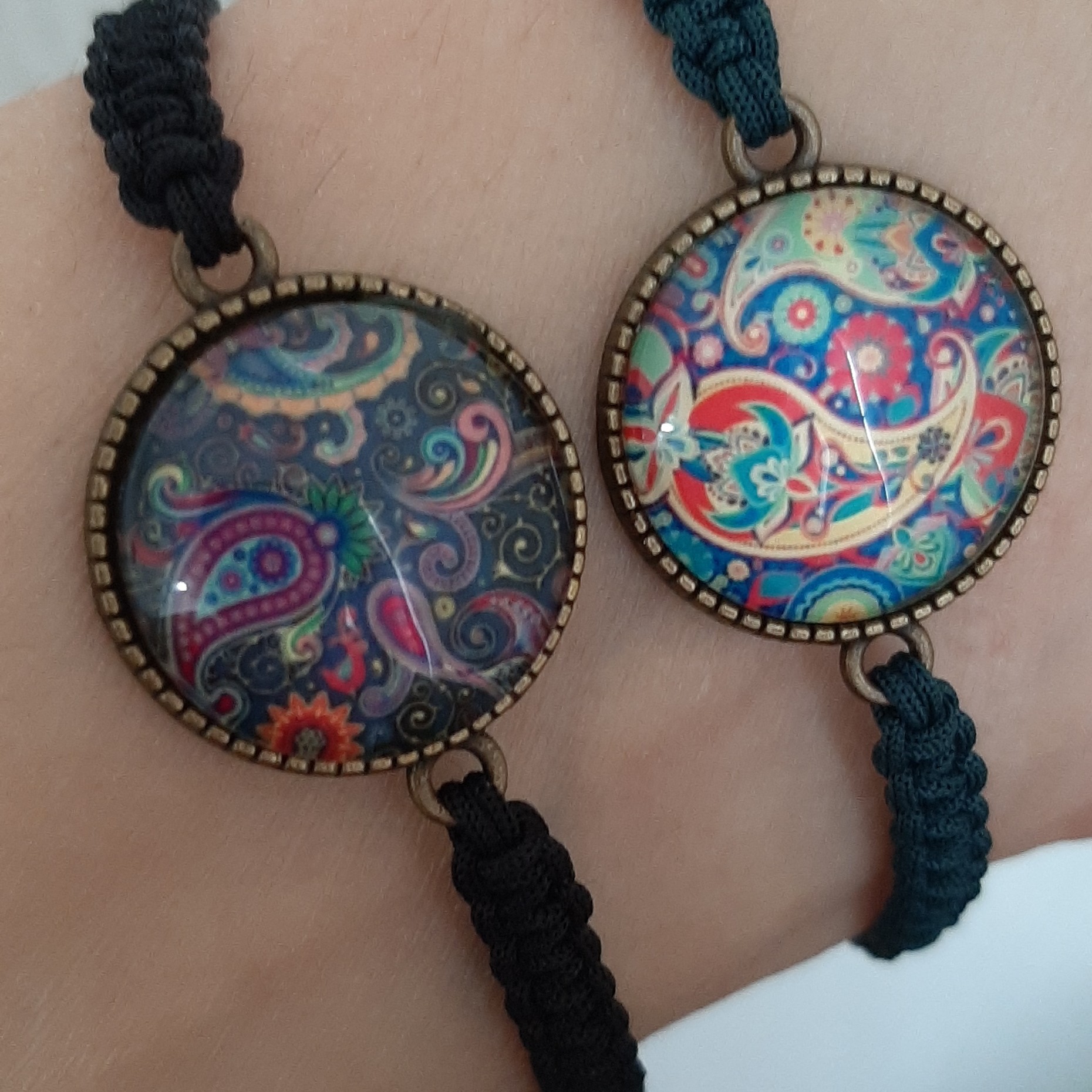 دستبند میکرومکرومه  با خرج کار  رزینی سری دوم