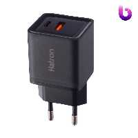 شارژر دیواری فست شارژ Hatron HWC2301PQ 2Port QC30 PD 3A 30W   کابل تبدیل تایپ سی