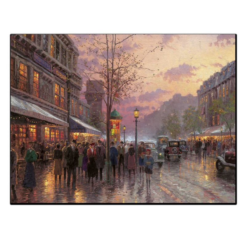 تابلو شاسی دنیای قابطرح نقاشی رنگ روغن منظره ی شهری مدل SH-11246 | دنیای قاب