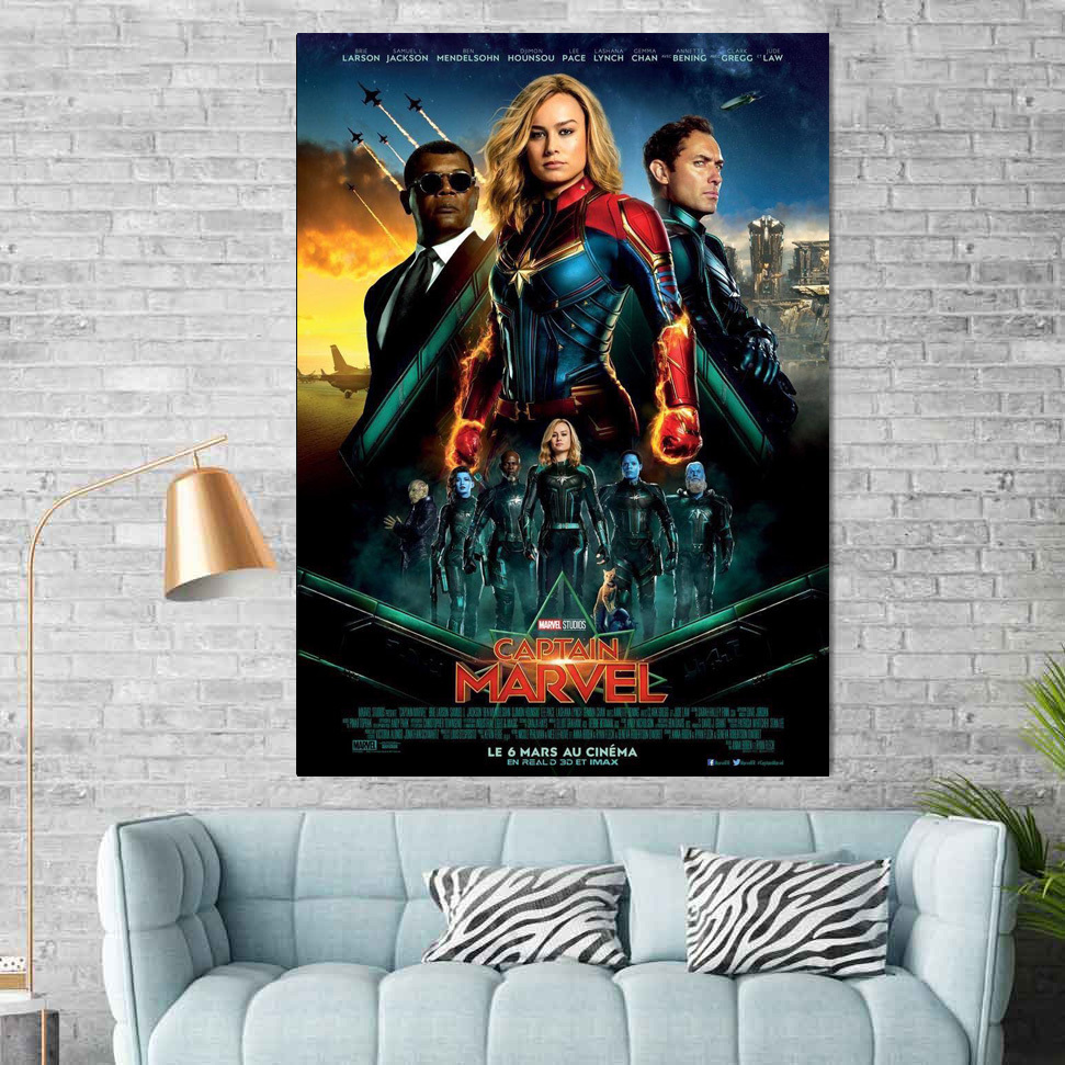 تابلو شاسی گالری استاربوی طرح کاپیتان مارول مدل مارول 048