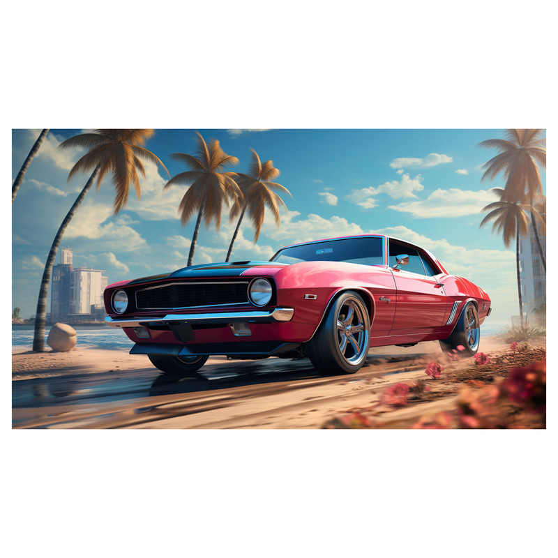 تابلو شاسی مدل T8130 طرح بازی GTA | دنیای قاب