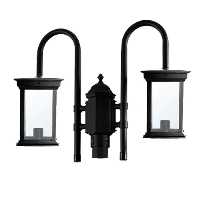 چراغ سرلوله دو شاخه شفق مدل روشان با شیشه ساده کد 1062