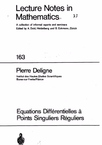 خرید و دانلود نسخه کامل کتاب Equations Differentielles a Points Singuliers Reguliers