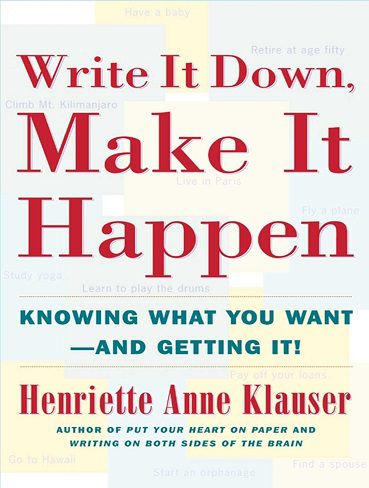 Write it down, make it happen : knowing what you want– and getting it