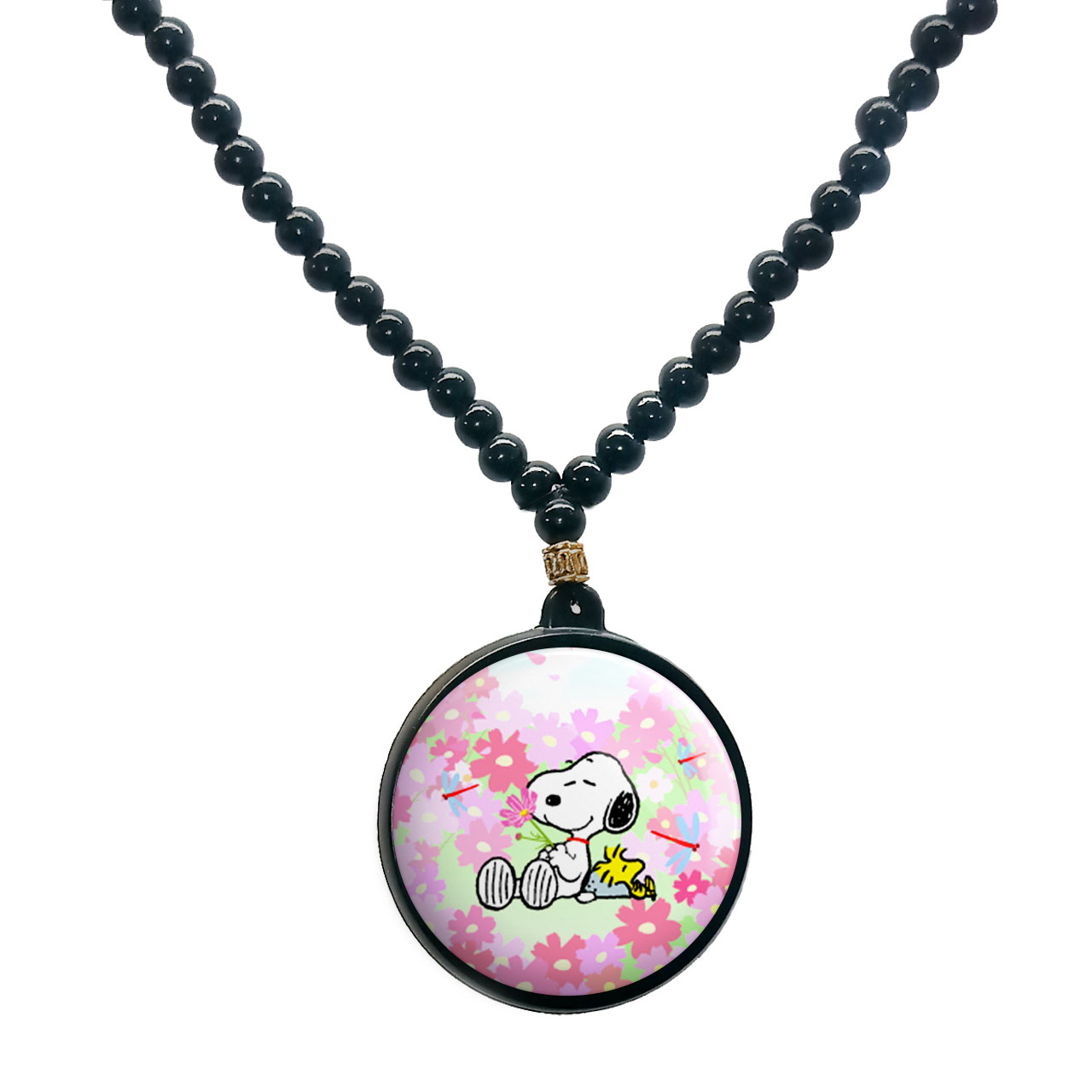 گردنبند پرمانه طرح اسنوپی کد pmd.14469 مدل دو طرفه