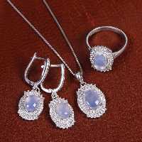 نیم ست عقیق سوسنی زنانه کد 16900 - جواهری مشاهیر