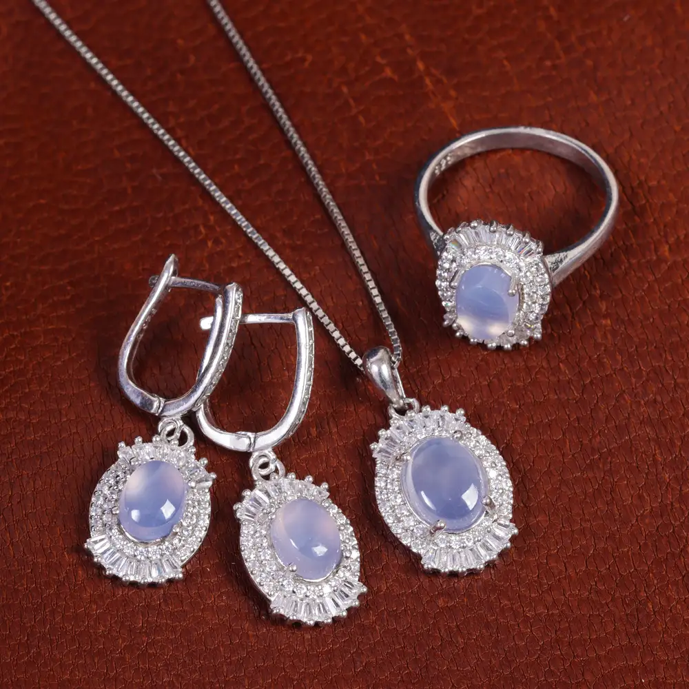 نیم ست عقیق سوسنی زنانه کد 16900 - جواهری مشاهیر