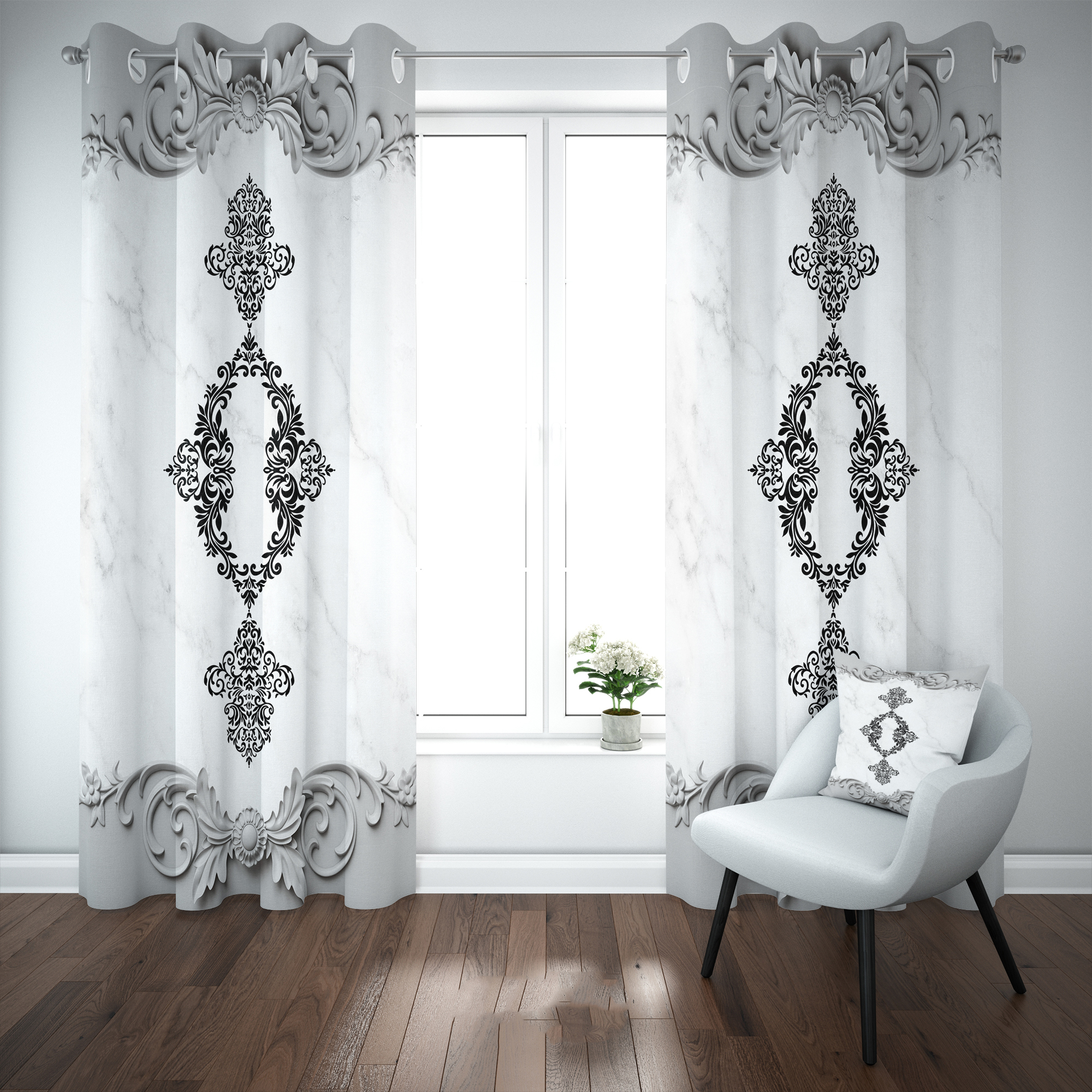 پرده مدل b1353 سایز 140×280 سانتی متر