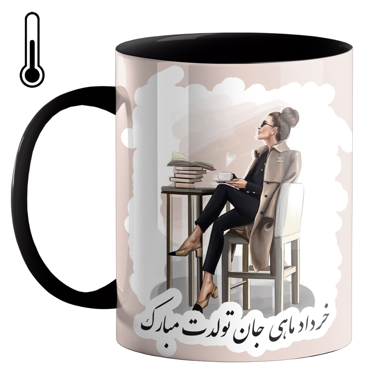 ماگ حرارتی طرح ماه تولد خرداد کد 53