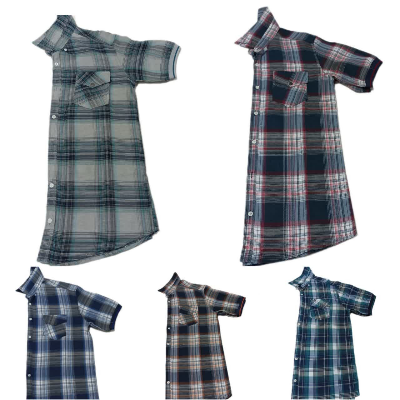 پیراهن چهار خانه مردانه کشی  