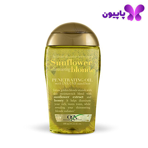 روغن آفتابگردان براق کننده موهای بلوند او جی ایکس