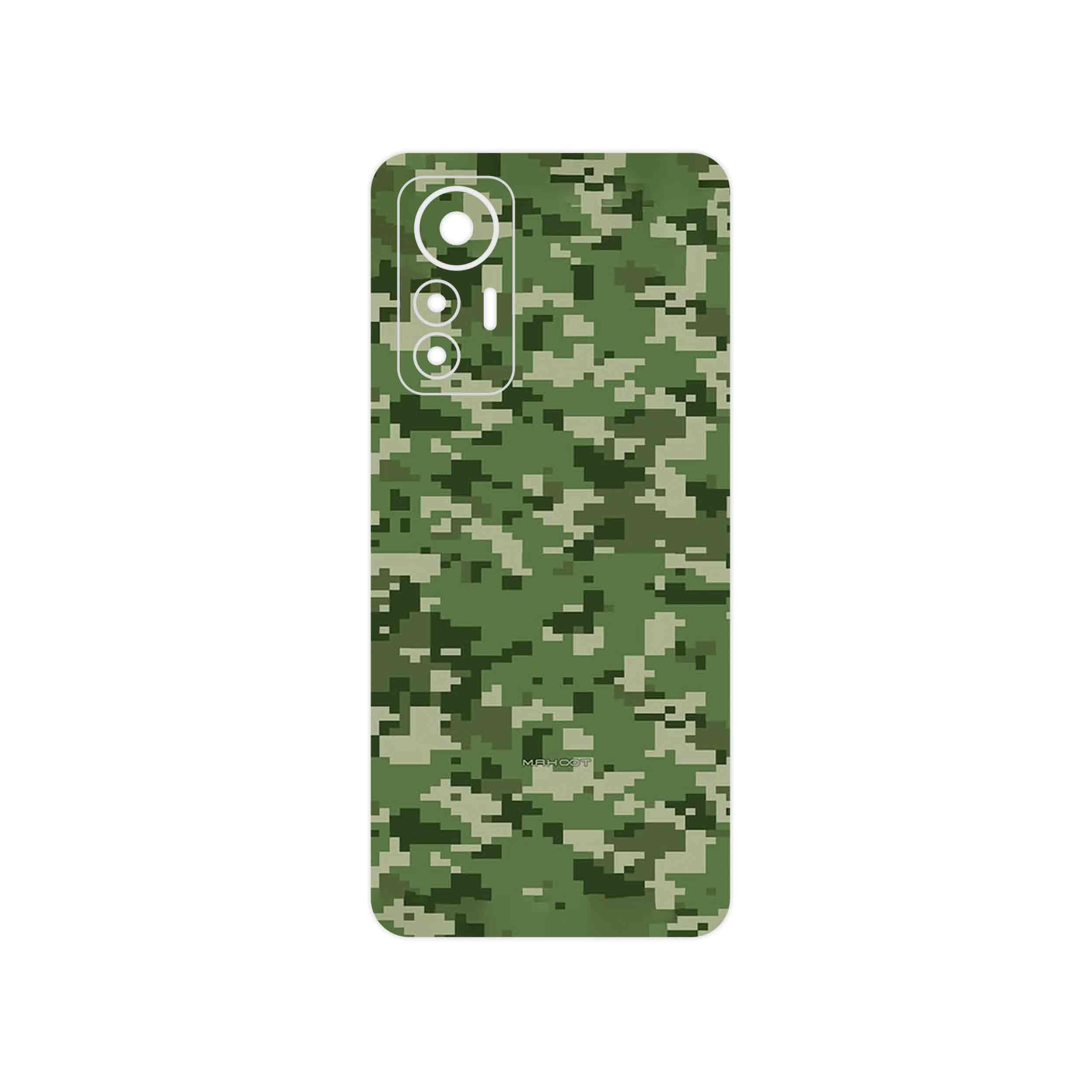 برچسب پوششی ماهوت مدل Army_Green_Pixel مناسب برای گوشی موبایل شیائومی 12 Lite