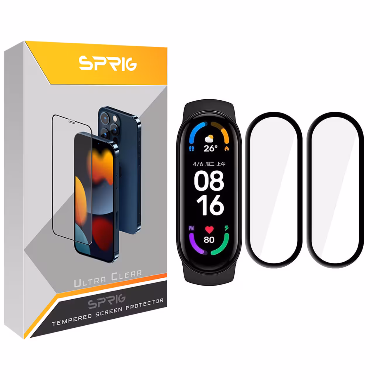محافظ صفحه نمایش نانو اسپریگ مدل SPG مناسب برای ساعت هوشمند شیائومی Mi Band 5 بسته دو عددی
