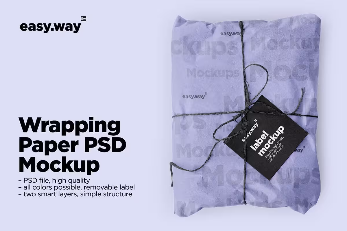 دانلود ماک آپ کاغذ کادو Wrapping Paper