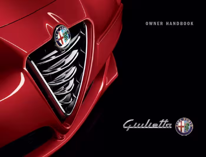 کتاب دفترچه راهنمای خودرو آلفارومئو جولیتا ALFA ROMEO GIULIETTA  - به زبان انگلیسی
