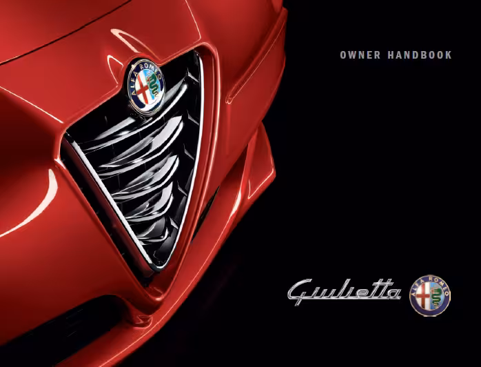 کتاب دفترچه راهنمای خودرو آلفارومئو جولیتا ALFA ROMEO GIULIETTA  - به زبان انگلیسی