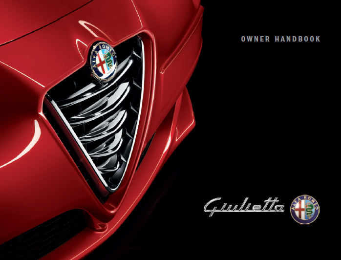 کتاب دفترچه راهنمای خودرو آلفارومئو جولیتا ALFA ROMEO GIULIETTA - به زبان انگلیسی