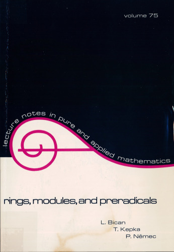 خرید و دانلود نسخه کامل کتاب Rings, Modules, and Preradicals
