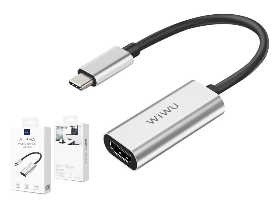 مبدل تایپ سی به اچ دی ام آی ویوو WiWU Alpha HDMI Type-C Hub