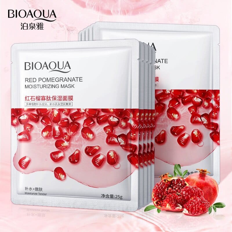 ماسک ورقه ای صورت با اسانس انار- مارک BIOAQUA