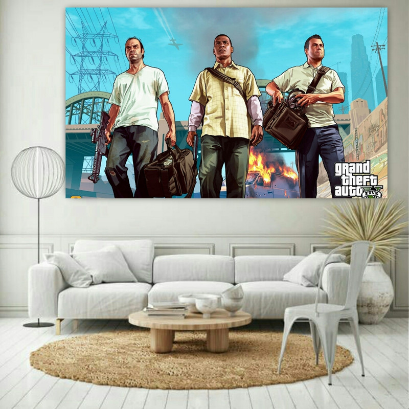 تابلو شاسی طرح GTAV مدل STB1370 | دنیای قاب