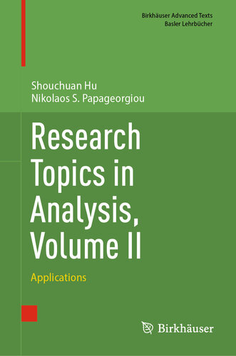خرید و دانلود نسخه کامل کتاب Research Topics in Analysis, Volume II: Applications