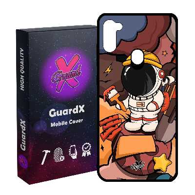 کاور گارد ایکس طرح فضانورد مدل Glass10394 مناسب برای گوشی موبایل سامسونگ Galaxy A11