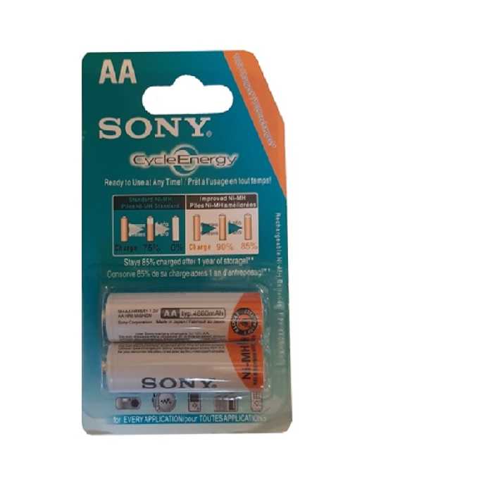 باتری قلمی قابل شارژ سونی مدل NH-AA HR15/51 ظرفیت 4600 میلی آمپر ساعت بسته 2 عددی