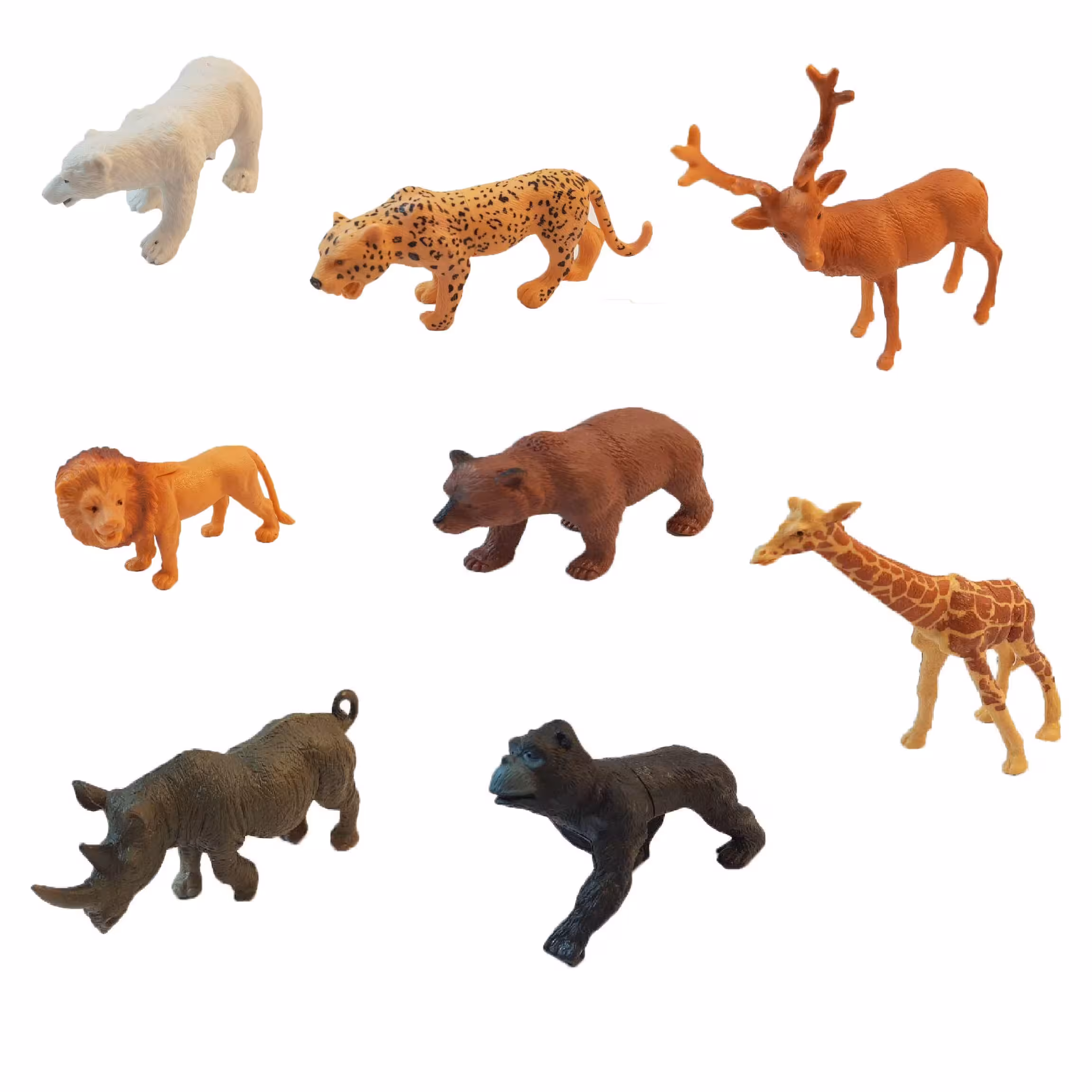 فیگور طرح حیوانات جنگل مدل ANIMAL WORLD بسته 8 عددی