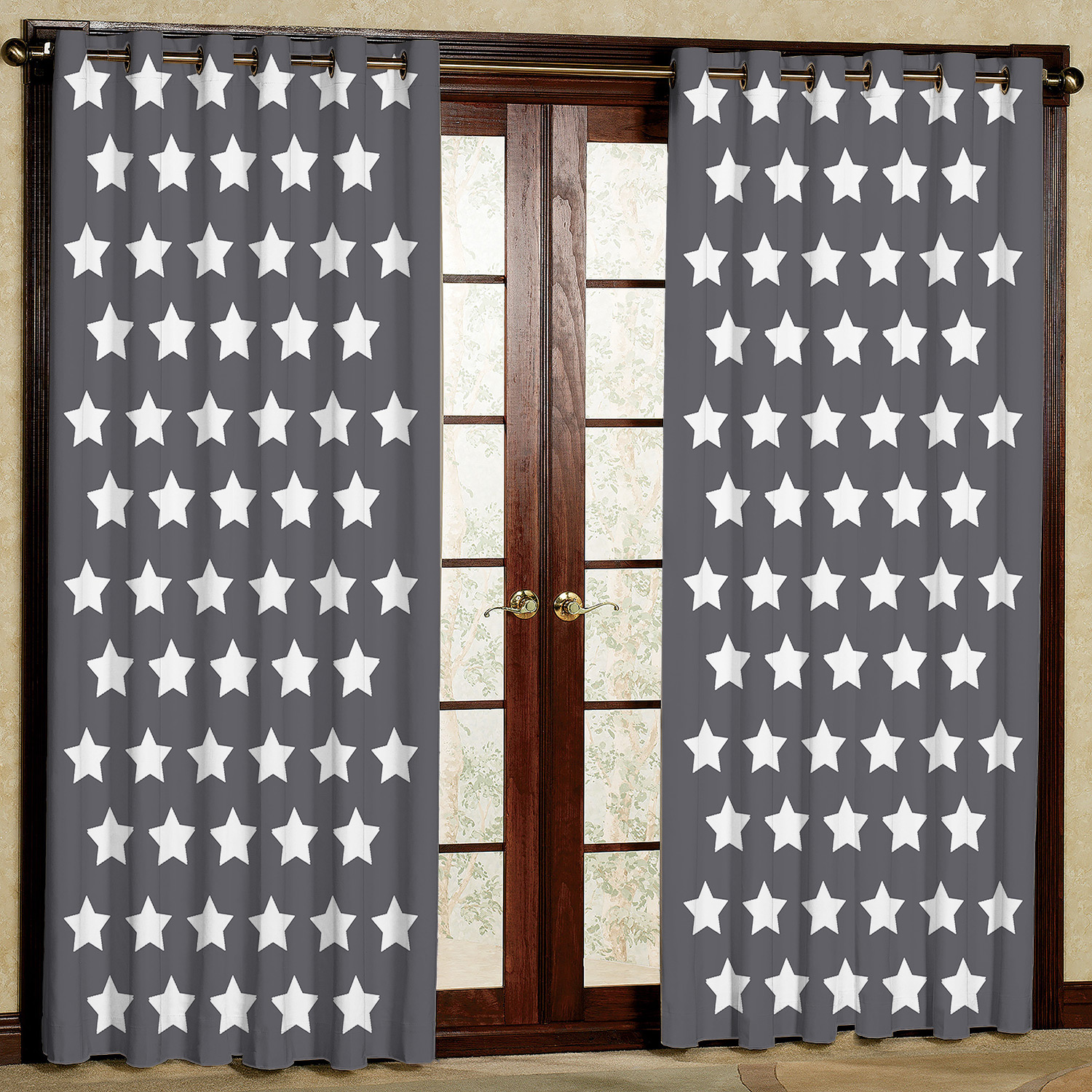 پرده مدل ستاره مخمل پانچی کد 1067 سایز 140x280 سانتی متر