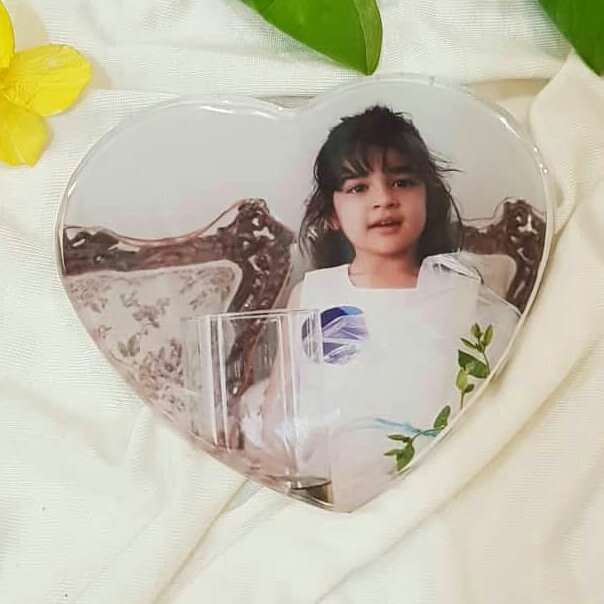 مگنت قلب یخچالی عکس تمام رزین