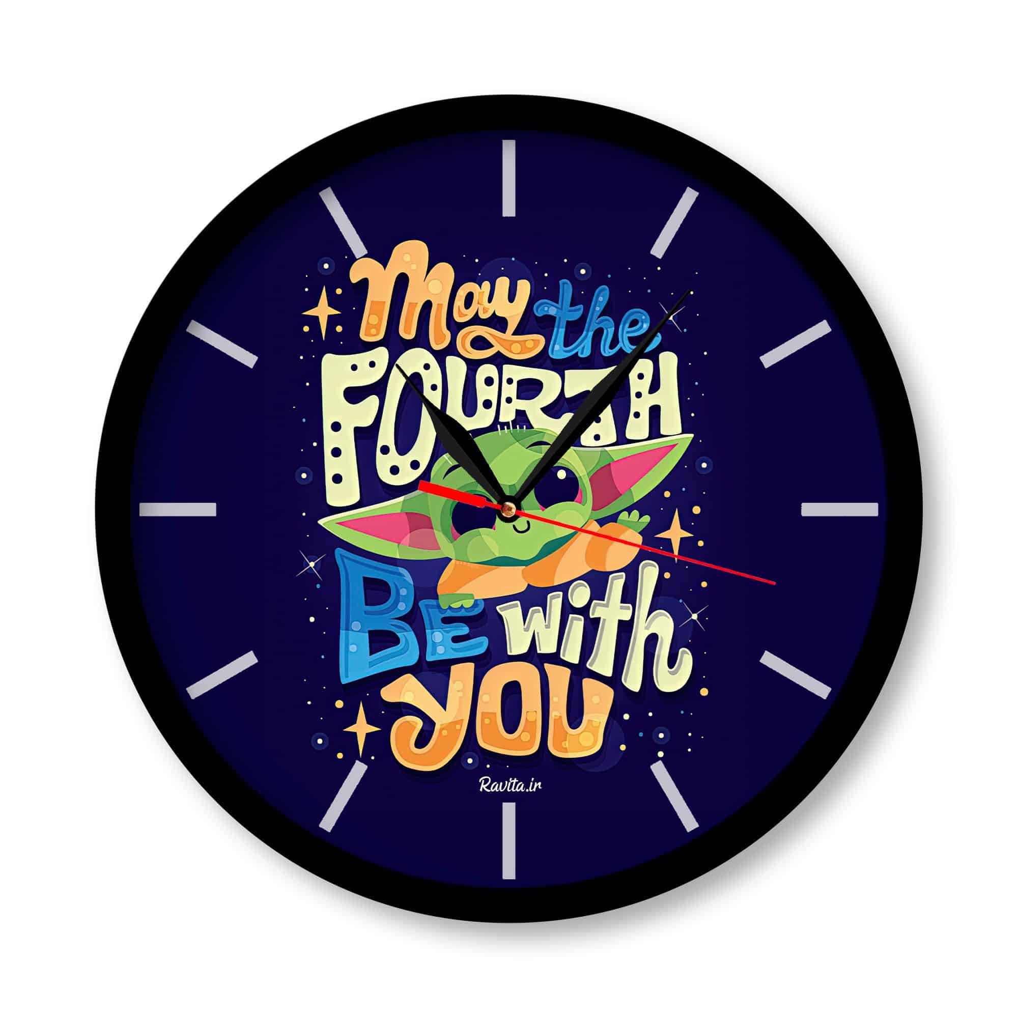 ساعت‌ دیواری راویتا طرح بیبی یودا کد 3291