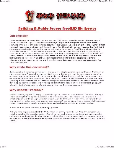 خرید و دانلود نسخه کامل کتاب Creating a Stable Secure FreeBSD Mailserver