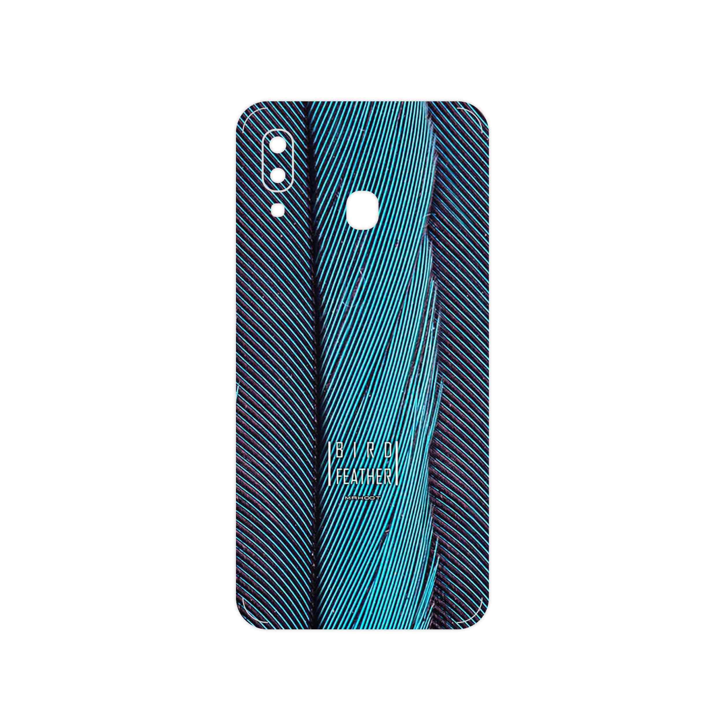 برچسب پوششی ماهوت مدل Turquoise feathers مناسب برای گوشی موبایل سامسونگ Galaxy A30