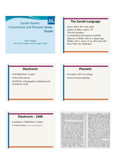 خرید و دانلود نسخه کامل کتاب Zanaki Vowels: A Diachronic and Phonetic Study
